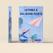 Book cover of Lettres à un jeune poète by Rainer Maria Rilke. Editorial Design, Graphic Design, and Bookbinding project by Oriane Marie - 09.13.2023