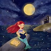 My project for course: Children’s Illustration with Procreate: Paint Magical Scenes - Little Mermaid . Ilustrasi Digital, Ilustrasi Anak-Anak, Lukisan Digital, Dan Buku gambar proyek oleh aoktaviane - 09.12.2023