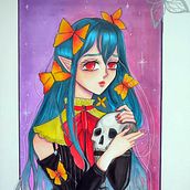 Mi proyecto del curso: Coloreado con marcadores para dibujo manga :). Traditional illustration, Comic, Color Theor, and Manga project by rominamad1988 - 09.08.2023