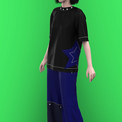 Meu projeto do curso: Introdução ao design de moda em 3D no CLO. Animation, Video, Fashion Design, 3D Design, Digital Design, Patternmaking, and Dressmaking project by Isabelle S - 09.13.2023