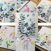 My project for course: Artistic Floral Watercolor: Connect with Nature. Projekt z dziedziny Trad, c, jna ilustracja,  Malarstwo, Malowanie akwarelą, R i sunek botaniczn użytkownika Green Owl Arts LLC - 12.09.2023