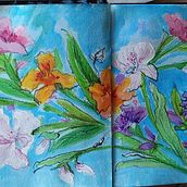 My project for course: Expressive Floral Painting with Acrylic Paint. Fine Arts, Painting, Acr, lic Painting, Botanical Illustration, Traditional illustration, Arts, and Crafts project by tpafitisart - 09.14.2023
