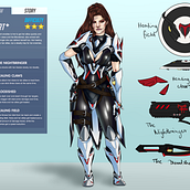 Overwatch Hero Concept - Nola . Un progetto di Design, Character design, Bozzetti, Creatività, Disegno, Illustrazione digitale, Videogiochi e Arte concettuale di alexandra_pataki017 - 06.06.2022