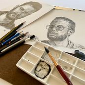 Instructors' Portraits (work in progress). Traditional illustration, Pencil Drawing, Drawing, Portrait Drawing, Realistic Drawing, Artistic Drawing, and Sketchbook project by dorarts - 09.14.2023
