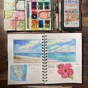 My project for course: Watercolor Travel Journal. Ilustração tradicional, Pintura em aquarela, Ilustração arquitetônica, e Sketchbook projeto de Margie Forestier - 14.09.2023