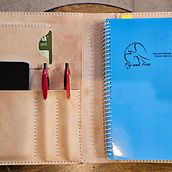 Leather notebook cover I made from scratch.. Arts, Crafts, and Design project by John Clay - 05.11.2023