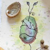 My project for course: Whimsical Sketchbook: Draw Imaginary Creatures from Nature. Pencil Drawing, Drawing, Watercolor Painting, Sketchbook, and Naturalistic Illustration project by Lucy Lenzi - 09.15.2023