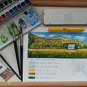 Curso cuaderno de viaje de Alicia Aradilla. Un projet de Aquarelle de Sonsoles Bayon - 15.09.2023
