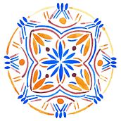 Mi proyecto del curso: Introducción al arte islámico: crea patrones biomórficos. Un proyecto de Pintura, Pattern Design, Dibujo, Pintura a la acuarela e Ilustración con tinta de Amparo Muñoz - 16.09.2023