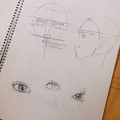 Meu projeto do curso: Caderno de retratos: explore o rosto humano. Sketching, Drawing, Portrait Drawing, Artistic Drawing, and Sketchbook project by Brenda H. Castro - 09.16.2023