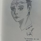 La princesa de las perlas. Traditional illustration, Creativit, Pencil Drawing, Drawing, and Sketching project by katialgonzalez - 09.16.2023