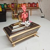 La catrina contra el chamuco. Een project van Speelgoedontwerp van Yanalthé Yan - 17.09.2023