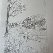 My project for course: Painting Realistic Watercolor Landscapes. Un projet de Beaux Arts, Peinture, Esquisse , Aquarelle et Illustration naturaliste de Barb Weaver - 18.09.2023