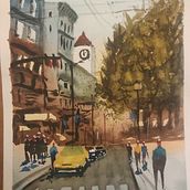Mi proyecto del curso: Paisajes urbanos en acuarela. Fine Arts, Watercolor Painting, and Architectural Illustration project by Javier Bragado - 09.18.2023