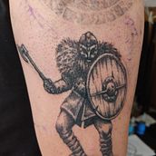 Manga vikinga en proceso . Tattoo Design project by Damian Telias - 09.19.2023