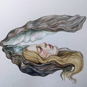 Sirenas. Traditional illustration, Painting, Watercolor Painting, and Drawing project by Sarah Medina Rojas - 09.19.2023