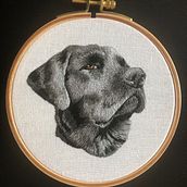 My project for course: Embroidered Pet Portraits: The Thread Painting Technique. Embroider, Naturalistic Illustration, and Textile Design project by ycfriesen - 09.19.2023