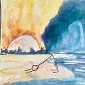 saludo al sol. Traditional illustration, Fine Arts, Painting, and Watercolor Painting project by Tannya Rojas - 08.31.2023