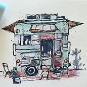 My project for course: Expressive Architectural Sketching with Colored Markers. Un proyecto de Bocetado, Dibujo, Ilustración arquitectónica, Sketchbook e Ilustración con tinta de Divya Subramaniam - 21.09.2023