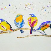 My project for course: Artistic Watercolor Techniques for Illustrating Birds. Traditional illustration, Watercolor Painting, Realistic Drawing, and Naturalistic Illustration project by Diane Holmes - 01.09.2021