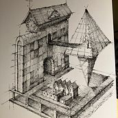 My project for course: Artistic Architectural Drawing with Ink. Traditional illustration, Fine Arts, Drawing, Architectural Illustration & Ink Illustration project by davejens - 09.23.2023