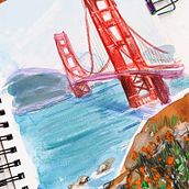 My project for course: Pictorial Sketchbook with Gouache. Traditional illustration, Sketching, Drawing, Architectural Illustration, Sketchbook, and Gouache Painting project by Anna Avigad - 09.23.2023