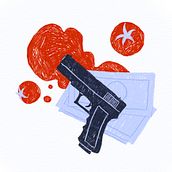 Italian Mafia Tomatoes: Editorial Illustration. Traditional illustration, Drawing, and Editorial Illustration project by Elisa - 09.23.2023