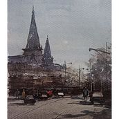 Meu projeto do curso: Desenho arquitetônico com aquarela e tinta. Een project van  Schetsen,  Tekening, Aquarelschilderen,  Architecturale illustratie, Sketchbook y  Illustratie met inkt van Cecília Baraldi - 23.09.2023