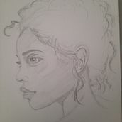 My project for course: Portrait Sketchbooking: Explore the Human Face. Sketching, Drawing, Portrait Drawing, Artistic Drawing, and Sketchbook project by Jeraldine Derksen - 09.25.2023
