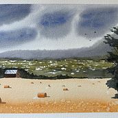 Mon projet du cours : Paysages à l'aquarelle : techniques et outils expérimentaux. Fine Arts, Painting, and Watercolor Painting project by jerome.you - 09.24.2023