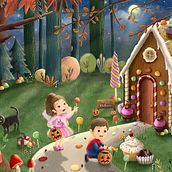 Mi proyecto del curso: Ilustración infantil con Procreate: crea escenas mágicas. Un proyecto de Ilustración digital, Ilustración infantil, Pintura digital y Álbum ilustrado						 de Maria Gabriela Florentino - 21.09.2023