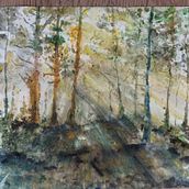 My project for course: Dreamy Watercolor Landscapes: Paint with Light. Un proyecto de Pintura y Pintura a la acuarela de cheypie - 25.09.2023