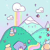 My project for course: Designing Kawaii Worlds: Spread Joy Through Illustration. Een project van Ontwerp van personages, Digitale illustratie y Manga van Rebecca Schofield - 24.09.2023