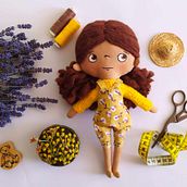 My project for course: Fabric Dolls: Design and Content Creation. Arts, Crafts, To, Design, Social Media, Mobile Photograph, Sewing, Product Photograph, Instagram Photograph, Patternmaking, and Dressmaking project by hurajova_petra - 09.25.2023