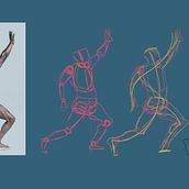 Mi proyecto del curso: Dibujo de la figura humana en poses expresivas. Fine Arts, Sketching, Drawing, Sketchbook, and Figure Drawing project by Mauricio Arrieta - 10.13.2023