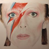 Mi proyecto del curso: Retrato realista al pastel tiza. David Bowie . Traditional illustration, Fine Arts, Drawing, Portrait Drawing, and Realistic Drawing project by César Delgado - 12.29.2022