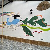 MI primer mural. Ilustração tradicional projeto de Martina - 26.09.2023