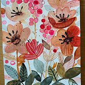 Mein Abschlussprojekt für den Kurs: Blumenkompositionen mit Aquarell: Verbinde dich mit der Natur. Traditional illustration, Painting, Watercolor Painting, and Botanical Illustration project by bea_b26 - 09.25.2023