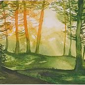 My project for course: Dreamy Watercolor Landscapes: Paint with Light. Painting, and Watercolor Painting project by Erzsébet Láng-Ijjas - 09.26.2023