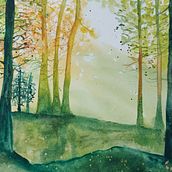 My project for course: Dreamy Watercolor Landscapes: Paint with Light. Un projet de Peinture , et Aquarelle de ionab1990 - 26.09.2023