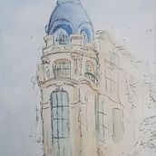 Il mio progetto del corso: Disegno architettonico con acquerello e inchiostro. Sketching, Drawing, Watercolor Painting, Architectural Illustration, Sketchbook & Ink Illustration project by saranieromanu - 09.26.2023