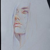 Mi proyecto del curso: Dibujo de retratos llamativos con lápices de colores . % Diana Ramírez Zapata tarafından hazırlanan Çizim, Portre Çizimi, Eskiz defteri, Ve Renkli Kalem Çizimi projesi - 09.27.2023