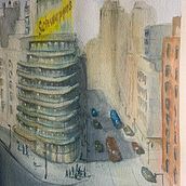 Mi proyecto del curso: Dibujo arquitectónico con acuarela y tinta. Sketching, Drawing, Watercolor Painting, Architectural Illustration, Sketchbook & Ink Illustration project by mag_garrido - 09.28.2023