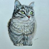Mi proyecto del curso: Retratos de Mascotas en Lápices de Colores. Un proyecto de Ilustración tradicional e Ilustración naturalista				 de Audry Briceño - 25.09.2023