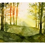 My project for course: Dreamy Watercolor Landscapes: Paint with Light. Un progetto di Pittura e Pittura ad acquerello di Upasana Saigal - 29.09.2023