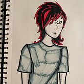 Emo kid. Drawing project by Lily Rock - 09.28.2023