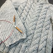 My project for course: Cable Knitting Techniques for Timeless Garments . Knitting, and Textile Design project by Ana Barrera - 09.30.2023