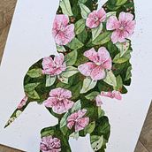 My project for course: Negative Watercolor Painting for Botanical Illustration. Un progetto di Illustrazione tradizionale, Pittura ad acquerello e Illustrazione botanica di lena.tsch - 30.09.2023