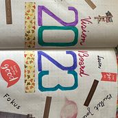 Mein Abschlussprojekt für den Kurs: Kreatives Bullet Journal für mehr Produktivität. Un proyecto de Ilustración tradicional, Artesanía, Lettering, DIY, H, lettering, Gestión y productividad							 de Simone Kirchberger - 01.10.2023