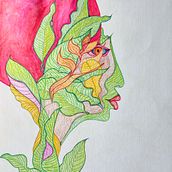My project for course: Whimsical Sketchbook: Draw Imaginary Creatures from Nature. Projekt z dziedziny R, sunek ołówkiem,  R, sunek, Malowanie akwarelą, Sketchbook, Ilustracja naturalist i czna użytkownika Beant Kaur Dhillon - 01.10.2023
